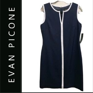 Evan Picone Black Label High Quality Navy and White Dress Size 18 ❤️